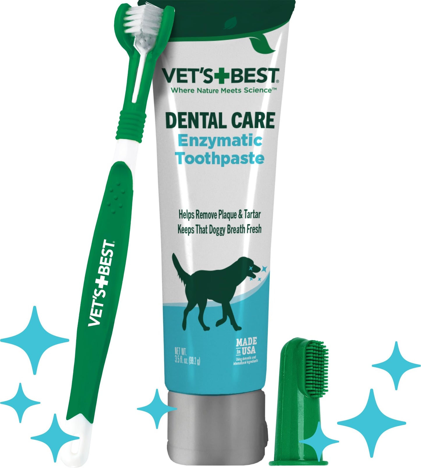 Best Dog Toothbrush & Enzymatic Toothpaste Kit