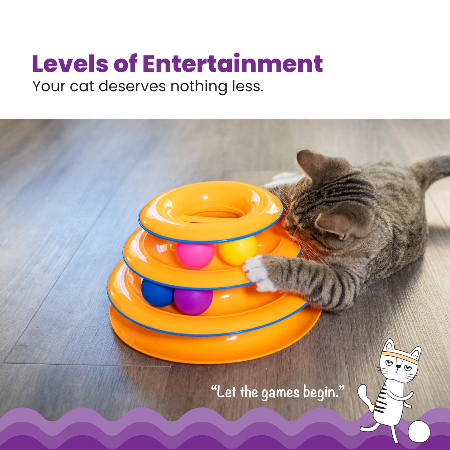 Jouet interactif pour chat Tower of Tracks