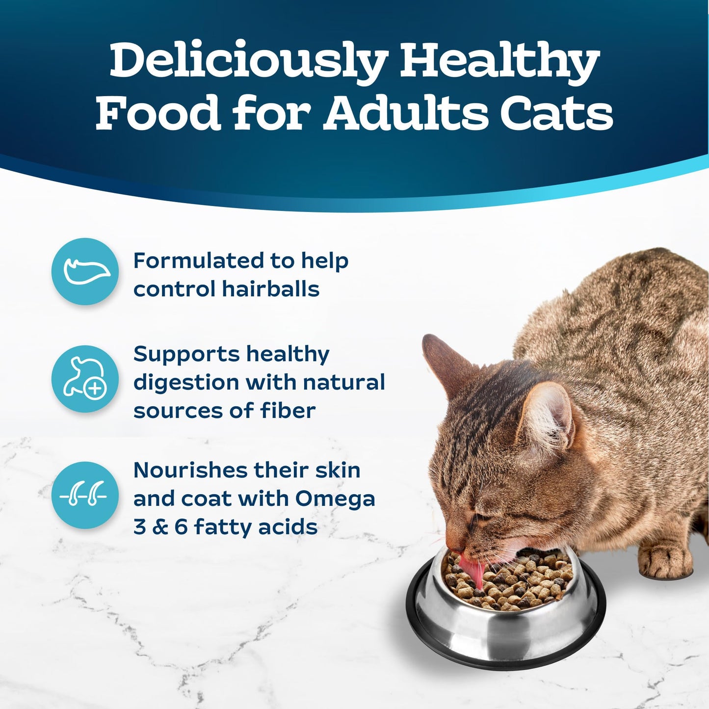 Dry Cat Food for Weight Management & Hairball Control